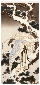 Cranes on a Pine Tree   Hokusai, 1832-33